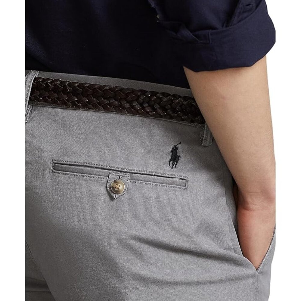 NWT Polo Ralph Lauren Men's Straight-Fit Washed Stretch Chino 33x34 Perfect Grey - Picture 2 of 5